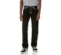 True Religion Jeans da Uomo Ricky Super T Straight Leg, Body Rinse Nero., W31