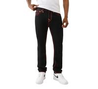 True Religion Jeans da uomo Stacked Rocco Super T Flap - Slim Stacked Fit & Tasche con patta, Risciacquo nero., 48