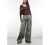 True Religion - Jessie - Jeans super ampi lavaggio blu stone wash W24