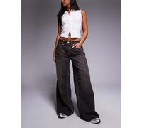 True Religion - Jessie - Jeans super ampi lavaggio nero con tasca con patta W30