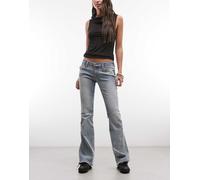 True Religion - Joey - Jeans a zampa blu lavaggio chiaro a vita bassa W30