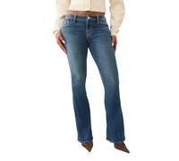 True Religion Joey Single Needle Mid Rise Flap Flare Jeans da Donna, Lavaggio Medio vischio, 27