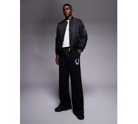 True Religion - Joggers neri con logo-Nero L