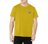 True Religion Maglietta da Uomo Buddha con Scollo Rotondo, Giallo Senape, S