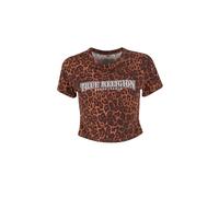 True Religion Maglietta marrone scuro / grigio argento / arancione Donna True Religion XXS