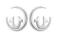True Religion Orecchini a ferro di cavallo in argento