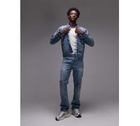 True Religion - Ricky - Jeans ampi lavaggio blu con tasca con patta in coordinato W32
