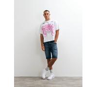 True Religion Ricky shorts in denim regular fit lavaggio medio blu W36