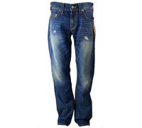 True Religion Uomo Jeans Bobby Borchiato Logo (TRJN002) Grande Prezzo Riduzioni