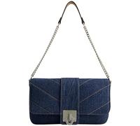 True Religion Women's Shoulder Bag Purse, Mini Handbag with Chain Strap, Dark Denim
