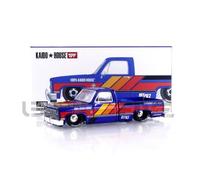 True Scale Miniatures, modellino auto compatibile con Chevrolet Silverado Kaido Works V2 Limited Edition 1/64 modellino auto Kaido House KHMG099, blu