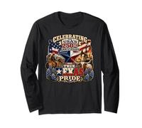 True Texas Pride U.S.A. 250° Anniversario Maglia a Manica