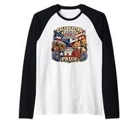 True Texas Pride U.S.A. 250° Anniversario Maglia con Maniche Raglan