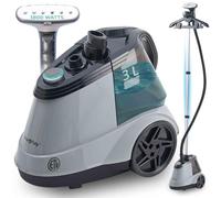 True & Tidy® - Vaporizzatore per vestiti in piedi, resistente con oltre 90 minuti di tempo di vapore, per uso domestico e commerciale, 1800 watt di vapore potente, ruote per un facile movimento, 3