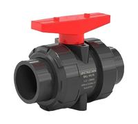 True Union - Valvola a sfera con doppia porta di scorrimento a sindacato, sostituisce il controllo completo per lo sfiato, materiale PVC, dimensioni 5 cm e 6,3 cm, per sistemi idraulici di irrigazione