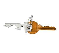 True Utility KeyTool - Portachiavi Multi Tool in Acciaio Inox - 8 In 1, Lama di Coltello en Scatola Sicura, Cacciavite, Apribottiglie, Lima, Pinzette e Pulisci Unghie - Per Campeggio e Viaggi
