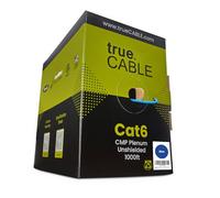 trueCABLE Cat6 Plenum (CMP), 304,8 m, blu, 23AWG 4 paia di rame nudo solido, 550MHz, ETL elencato, coppia ritorta non schermata (UTP), cavo Ethernet Bulk
