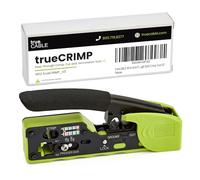 trueCABLE - Pinza crimpatrice pass-through RJ45 V3, funziona con connettori RJ45 Ethernet Cat5e, Cat6, Cat6A, connettori modulari standard schermati e non schermati, strumento di crimpatura Ethernet,