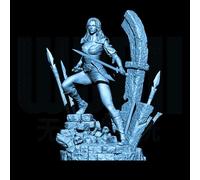 TRUEGRIS 1/24 Kit modello in resina Guerriera antica non dipinto e non assemblato //b9r6J6