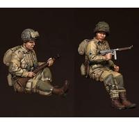 TRUEGRIS 1/35 Kit di modellismo in resina di un paracadutista statunitense della Seconda Guerra Mondiale non verniciato e non assemblato (2 persone) //o9r7J4