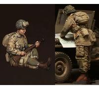 TRUEGRIS 1/35 Kit di modellismo in resina di un paracadutista statunitense della Seconda Guerra Mondiale non verniciato e non assemblato (2 persone) //o9r7J3