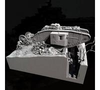 TRUEGRIS 1/35 Kit modello in resa Soldato Britannico Prima Guerra Mondiale non dipinto e non assemblato (con base di scena) //o9r6J9