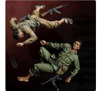 TRUEGRIS 1/35 Kit modello in resina di soldato americano della guerra del Vietnam, non verniciato e non assemblato (2 personaggi) //k5w8Z99