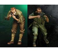TRUEGRIS 1/35 Kit modello in resina di soldato americano della guerra del Vietnam, non verniciato e non assemblato (2 personaggi) //k5w8Z44