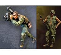 TRUEGRIS 1/35 Kit modello in resina di soldato americano della guerra del Vietnam, non verniciato e non assemblato (2 personaggi) //k5w8Z125