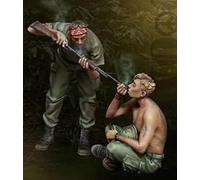 TRUEGRIS 1/35 Kit modello in resina di soldato americano della guerra del Vietnam, non verniciato e non assemblato (2 personaggi) //k5w8Z106