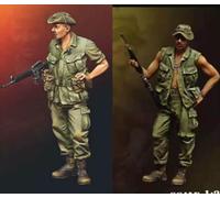TRUEGRIS 1/35 Kit modello in resina di soldato americano della guerra del Vietnam, non verniciato e non assemblato (2 personaggi) //k5w8Z126