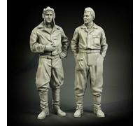 TRUEGRIS 1/35 Set di figure in resina non verniciate e non assemblate di soldati americani della seconda guerra mondiale in scala (2 figure) //6Q7IX14S