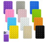 TRUEIN 12 Pezzi Ventose per Telefono, Ventosa per Cellulare in Silicone, Supporti per Telefono a Ventosa in Silicone, Supporto Quadrato a Ventose, Per Tutti i Modelli di Telefono, Video e Selfie