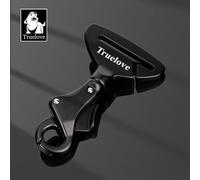 Truelove Pet All Fibbia di sicurezza per cintura di sicurezza per auto con collare o imbracatura Lega di alluminio leggera di alta qualità portatile TLM1993 Black Free Size
