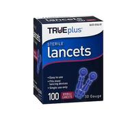 TRUEplus Lancette Sterili 30G, Blu, Monouso, 100 Pezzi