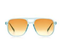 TruFabV Occhiali da sole vintage quadrati per donne e uomini, occhiali da sole aviatore retrò, occhiali da sole alla moda classici anni '70, Lenti blu/arancioni