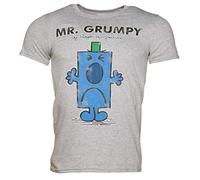 TruffleShuffle Maglietta Grigia da Uomo Mr Grumpy, Grigio, L