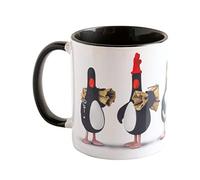 TruffleShuffle Wallace and Gromit Feathers McGraw Line Up Mug With Black Handle