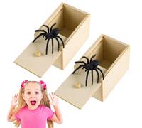 Trukafie Prank Spider Scare Box, 2 pezzi ragno Scare Box,Spider Scare Box,Spider In Box,Ragno giocattolo per veleno Halloween