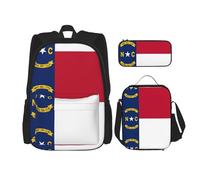 TRUKD Novosibirsk, zaino per studenti, borsa con bandiera per ragazzi e ragazze, zaino per matite, borsa per il pranzo, Bandiera del Nord Dakota, Taglia unica, Zaini Daypack