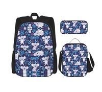 TRUKD Zaino per studenti, borsa a forma di orso dell'aurora boreale per ragazzi e ragazze, zaino per ragazze, astuccio portapranzo combinazione, Bella Koala, Taglia unica, Zaino daypack