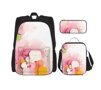 TRUKD Zaino per studenti, borsa con manghi freschi per ragazzi della scuola, zaino per ragazze, astuccio per matite e borsa per il pranzo, Carta di frammento di colore, Taglia unica, Zaino daypack