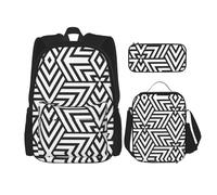 TRUKD Zaino per studenti, con mappa del tesoro labirinto, per ragazzi e ragazze, zaino per matite, borsa per il pranzo, Printidea, Taglia unica, Zaino daypack