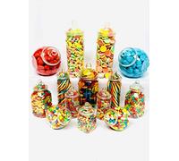 Truly Sweet Candy 14 barattoli di plastica misti retrò per caramelle Pick & Mix, negozio di dolci vittoriano, kit per buffet di caramelle, confezione da festa