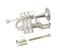 Trumento A Tromba Sib/A Piccolo Tromba Strumenti Musicali Spazzola Finiture Corpo In Ottone Con Custodia(C)