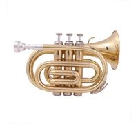 Trumento A Tromba Strumento Portatile In Ottone Con Tromba Piatta Per Tromba Tascabile In Si Tromba