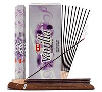 TRUMIRI Bastoncini di incenso alla vaniglia e supporto Bundle: 121 pezzi (6 confezioni da 20), 1 set