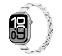 TRUMiRR Donne Cinturino Sostituzione per Apple Watch Series 10 42mm, Bracciale in ceramica e acciaio inossidabile Bracciale sottile per iWatch SE Series 9 8 7 6 5 4 3 2 1 41mm 40mm 38mm