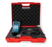 TRUMMETER®, misuratore di tensione della cinghia, campo di misurazione 10-800 Hz, due righe LCD, 10 lingue disponibili, con misuratore cavo, sonda di misurazione flessibile da 125 mm, sonda di