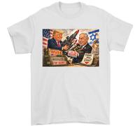 Trump Helping Benjamin Netanyahu Free Palestina Iran Israele Guerra US Da Maglia